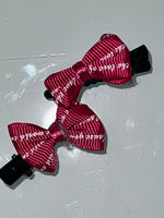 small texted bow hairclips