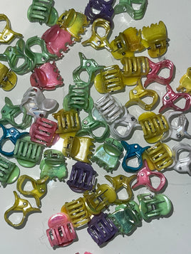 multicoloured hair clips