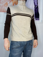 high neck knitwear jumper sporty