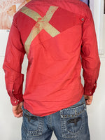 perfect fit raw bright red shirt