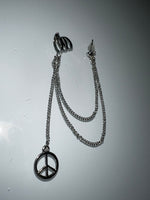 earcuff earring / peace, skull, cross, star
