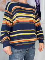 oversized fit knitwear striped jumper