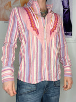 funky boheme multicoloured striped shirt