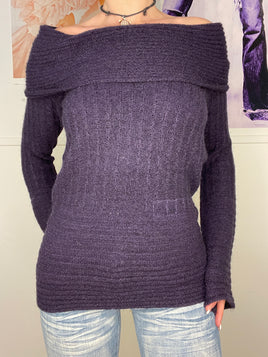 mini knitwear off shoulder dress