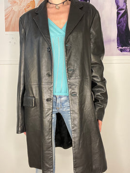 matrix maxi genuine leather jacket