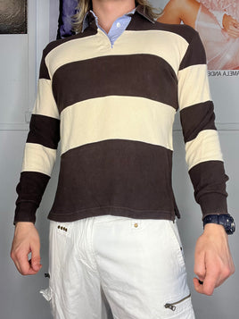 chunky striped polo shirt