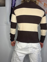 chunky striped polo shirt