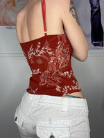 graphic printed corset top